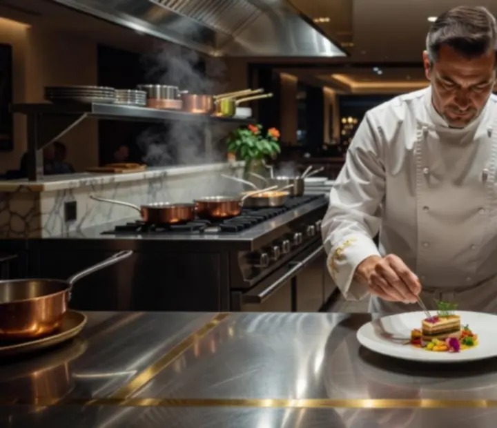 Chef i tim u dinamičnom radu u kuhinji Cro Casinno restorana